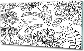 Fotó kép edzett üveg levelek minta 100x70