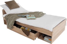 Egyszemélyes ágy 1S/90, sonoma tölgyfa, TEYO