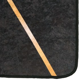 fekete-arany mosható csúszásgátló szőnyeg 160 x 230 cm