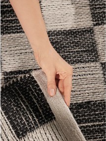 Fekete-krémszínű kétoldalas-kézi szövésű jutakeverék szőnyeg 120x170 cm Rex – Hanse Home