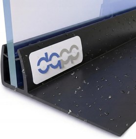 Fekete kabintömítés zuhanykabinhoz 4-6mm-es üveghez 60cm