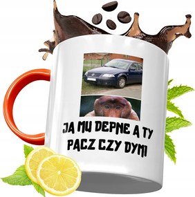 Narancssárga Bögre Vicces Janusz Hordozó Ajándék fényképes nyomtatással