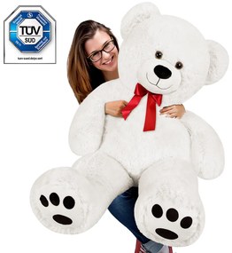 Monzana BENY nagy plüssmedve, 100cm, fehér