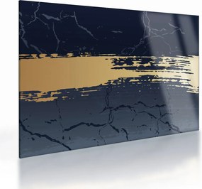 Üveg kép - Kék és arany absztrakció N⁰2 (70x50 cm)