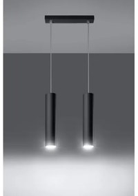 Sollux SL.0328 - Csillár zsinóron LAGOS 2 2xGU10/10W/230V fekete