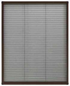 barna alumínium pliszé ablakszúnyogháló 80 x 100 cm