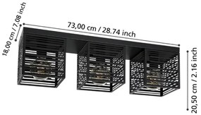 Eglo 900357 - Mennyezeti lámpa PIEDRITAS 3xE27/40W/230V