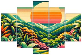 Kép - Színes naplemente (150x105 cm)