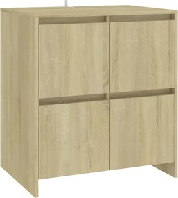 vidaXL sonoma tölgy színű szerelt fa tálalószekrény 70x41x75 cm