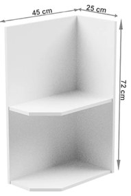 Alsó konyhai polc D25PZ Aurellia (fehér) (P). 1015742
