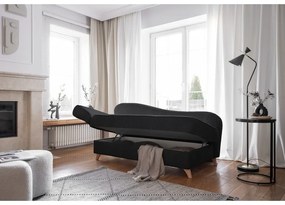 Antracitszürke kordbársony heverő (bal oldali) Chic Charlotte – Miuform