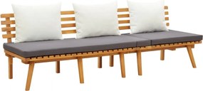 vidaXL tömör akácfa kerti heverő 200 x 65 cm