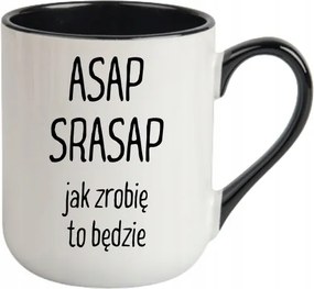 Bögre Fehér, Fekete Cofee Vicces Ajándék Asap Srasap
