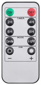 24 db lángmentes meleg fehér LED-es gyertya távirányítóval