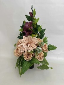 Kompozíció Virágok a sírhoz temető csokor váza művirágok