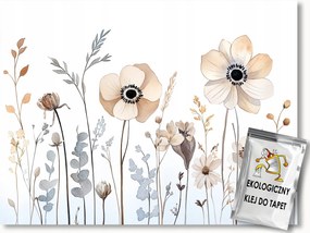 Fotótapéta Flizelina Grafika Természet Virágok Fű Rét Kert 104x70,5 ragasztó