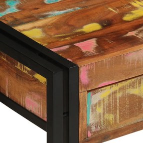 Többszínű Konzolasztal 120x33x75 cm Tömör újrahasznosított fa