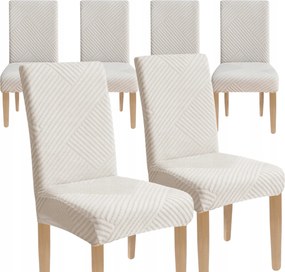 6DB-OS Székhuzat Szett Világos Szürke Jacquard Csíkos Vastag