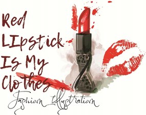 Fotótapéta nappali rúzs ajkak feliratok 254 x 184