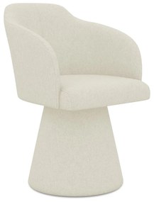 Krémszínű kárpitozott étkezőfotel Kanoa – Makamii