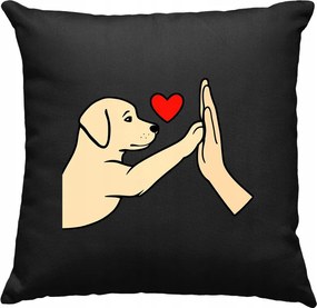 Szerelem párna Kutya Fekete