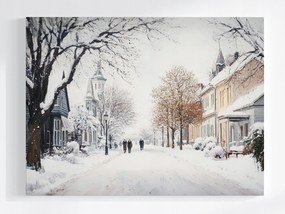 Canvas Vászonkép Lengyelország Város Alföld Utca Tél Hó Fagy 80x60