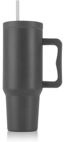 GOURMETMAXX Thermo bögre fedéllel és szívószállal 1,2 liter szürke DS15042-L