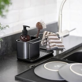 WENKO 55078100 - Konyhai rendszerező BLACK OUTDOOR KITCHEN 21x12 cm rozsdamentes acél/fekete