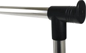 Görgős ruhaálvány, rozsdamentes fém/fekte műanyag, DOLFO NEW