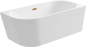 Aquauno Szabadonálló Sarokkád Jobbos 160 x 80 cm Arany Dugó És Túlfolyó