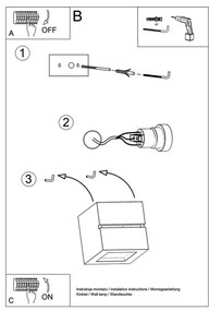 Fali lámpa LEO LINE 1xE27/60W/230V fehér
