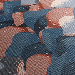Kép - Hullámok és dombok (órával) (90x30 cm)