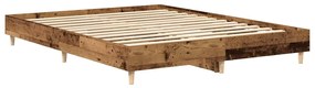 antik fa szerelt fa ágykeret matrac nélkül 150x200 cm