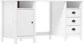 vidaXL Hill fehér tömör fenyőfa íróasztal 150 x 50 x 74 cm