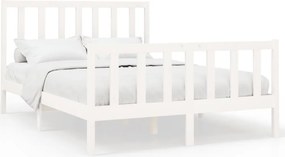 vidaXL fehér tömör fenyőfa ágy matrac nélkül 160 x 200 cm