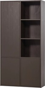 Sötétbarna borovi fenyő moduláris szekrény 108x215 cm Meggy – WOOOD