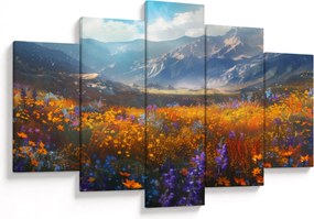 Kép - Festett hegyi táj II. (150x105 cm)