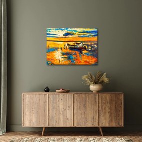 Kép - Hajó naplementekor (70x50 cm)