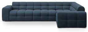 Sötétkék sarokkanapé (jobb oldali-L alakú) Kendal – Micadoni