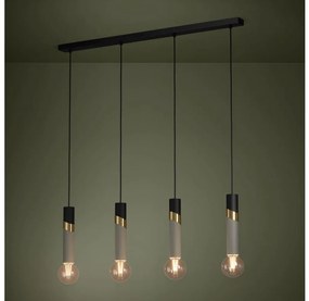 Eglo 39936 - Csillár zsinóron CEDRAL 4xE27/40W/230V fekete/arany