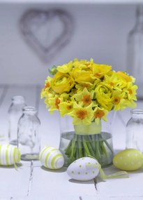 Poszter 39,5x55cm Húsvéti tojások egy csokor virág körül, Assaf Frank