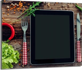 Üveg védőlap tűzhelyhez 60x52 Konyha a konyhába