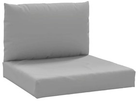 2 db szürke szövet raklapkanapé-párna