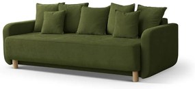 Zöld kinyitható tárolóhelyes kanapé 231 cm Elen – Micadoni