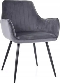 Velúr kárpitozott szék, szürke nappali és konyha étkezőbe Apple