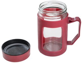 Üvegpalack füllel BREW 500 ml, piros
