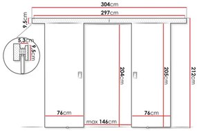 Tolóajtó Jowenton Duo 152 (sötét kőris) . 1104647