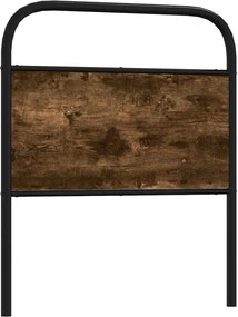 vidaXL csere fejtámla füstölt tölgy 75 cm acél és fűrészáru