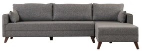 KORFU L-alakú sarokkanapé, jobb oldali, szürke