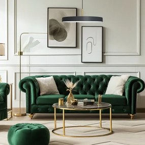 LED Csillár zsinóron DISC LED/38W/230V átm. 45 cm fekete